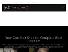 Tablet Screenshot of brianashairspa.com